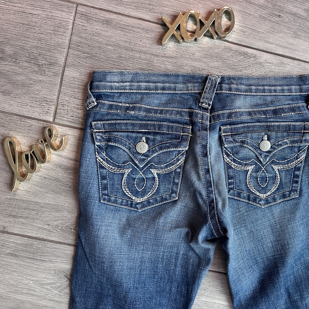 Plastic by Sly Juniors Boot Cut Denim Fit & Flare Jeans size 11 - Picture 3 of 8